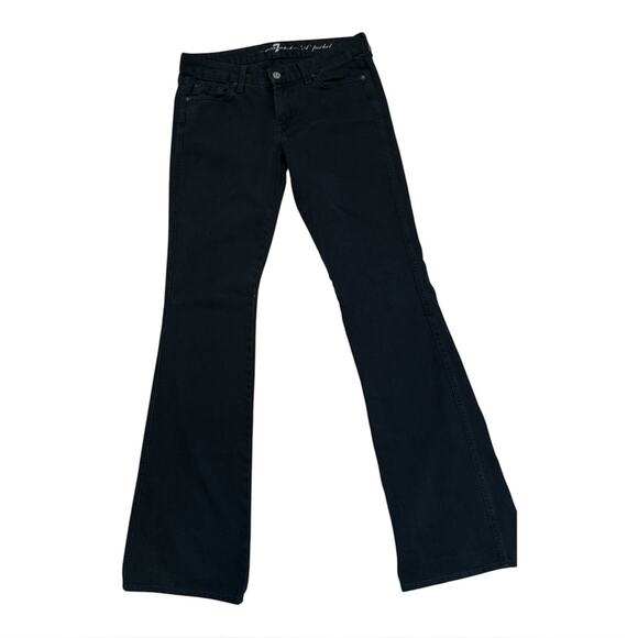 7 For All Mankind “A” Pocket Subtle Flare Bootcut Jeans | Faded Black Grey | 28 - Picture 2 of 9